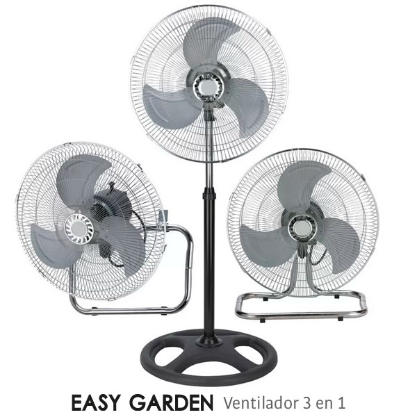 Ventilador 50cm Industrial 70W Oscilante Easy Garden 3 en 1