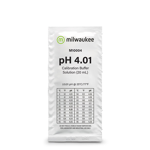 Calibrador PH4 - Sobre 20 ml. Milwaukee Caja 25 uds.